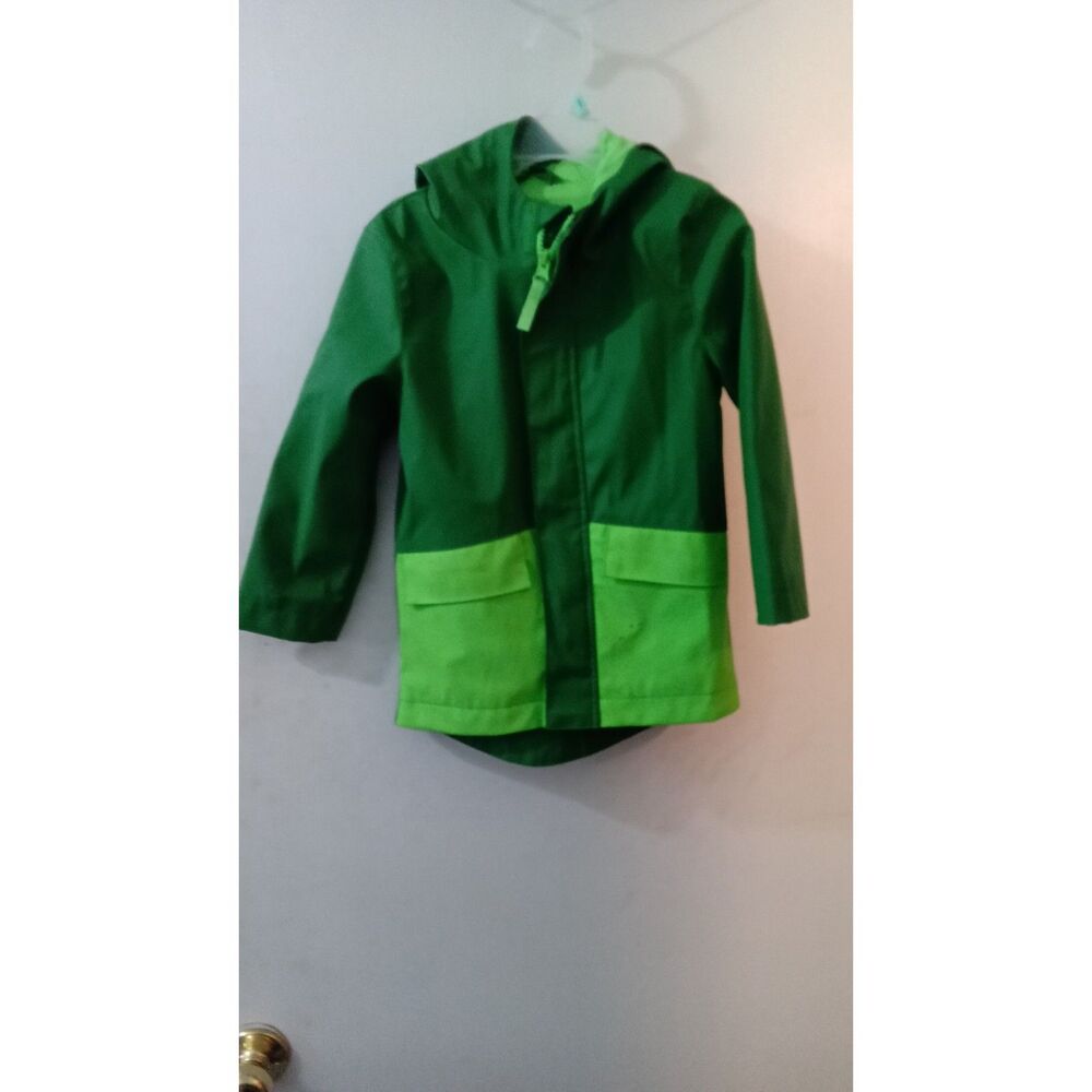 Cat and Jack Toddler Frog Rain Jacket Green Size 3T